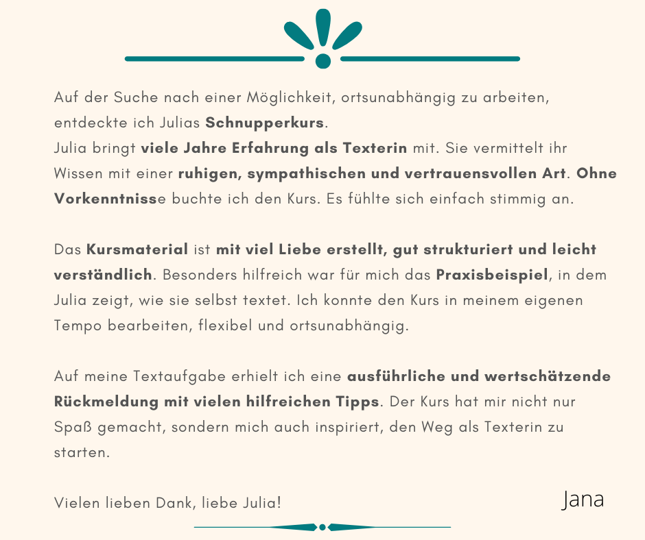 Feedback Jana